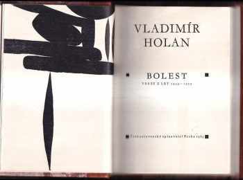 Vladimír Holan: Bolest