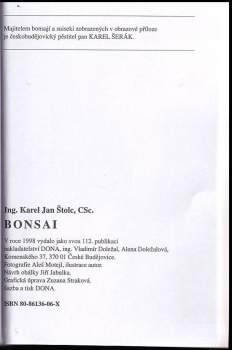 Karel Jan Štolc: Bonsai