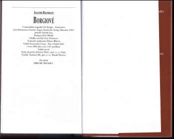 Joachim Brambach: Borgiové