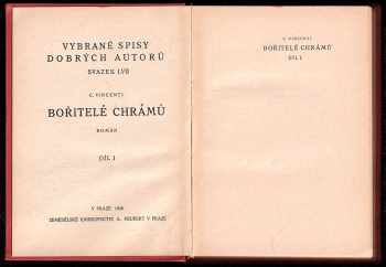 Carl Ferdinand Vincenti: Bořitelé chrámů