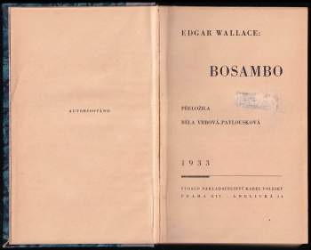 Edgar Wallace: Bosambo