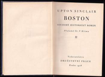 Upton Sinclair: Boston