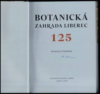 Miloslav Studnička: Botanická zahrada Liberec 125