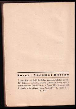 Sōseki Natsume: Botčan, mazlíček staré Kijo