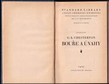 G. K Chesterton: Bouře a úvahy