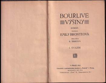 Emily Brontë: Bouřlivé výšiny