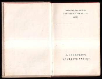Emily Brontë: Bouřlivé výšiny