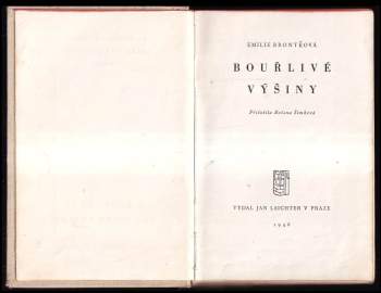 Emily Brontë: Bouřlivé výšiny
