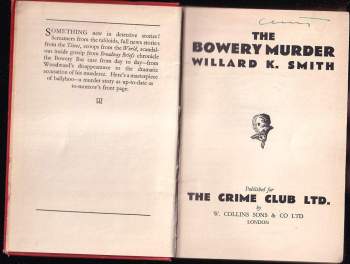 Willard K. Smith: Bowery Murder