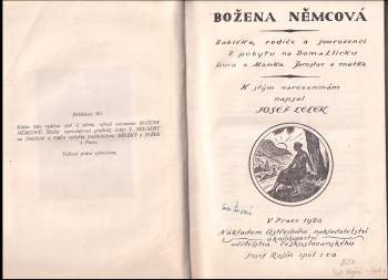 Josef Lelek: Božena Němcová