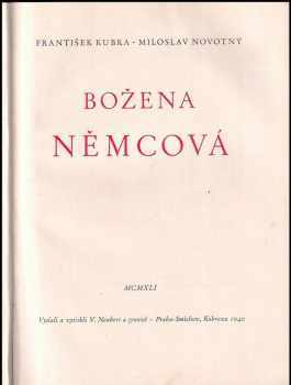 František Kubka: Božena Němcová