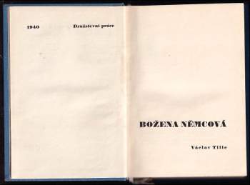 Václav Tille: Božena Němcová
