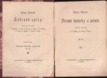 Božena Němcová: Boženy Němcové Národní báchorky a pověsti : Díl 1-3