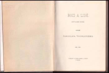 Jaroslav Vrchlický: Bozi a lidé