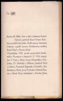 Rainer Maria Rilke: Bozi a lidé
