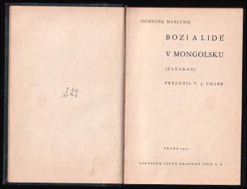 Henning Haslund-Christensen: Bozi a lidé v Mongolsku