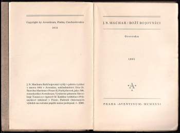 Josef Svatopluk Machar: Boží bojovníci
