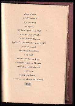 Karel Čapek: Boží muka