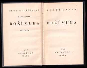 Karel Čapek: Boží muka - kniha novel
