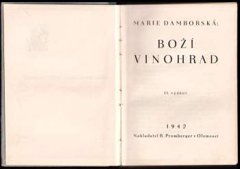 Marie Damborská: Boží vinohrad