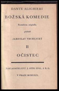 Dante Alighieri: Božská komedie