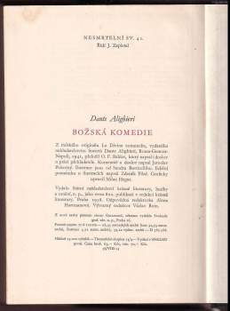 Dante Alighieri: Božská komedie