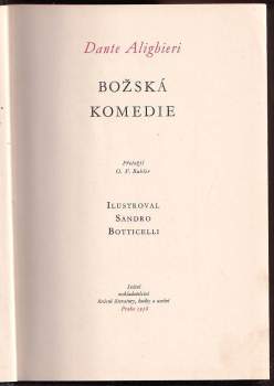 Dante Alighieri: Božská komedie