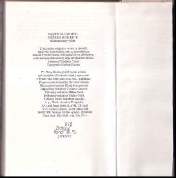 Dante Alighieri: Božská komedie