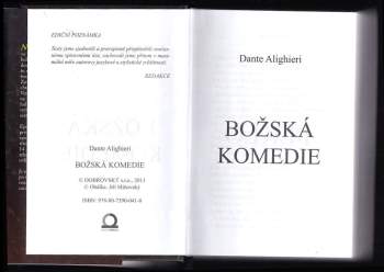 Dante Alighieri: Božská komedie