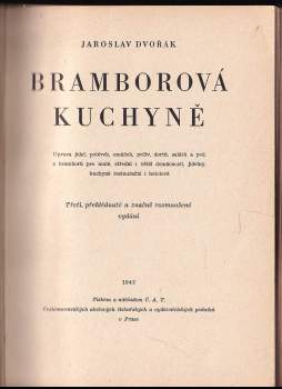 Jaroslav Dvořák: Bramborová kuchyně