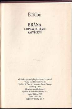 František Bardon: Brána k opravdovému zasvěcení