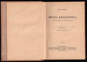 Herbert Adams: Brána královnina