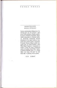 Marie Šulcová: Brána věčnosti