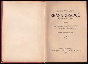 Edgar Wallace: Brána zrádců