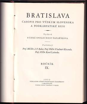Bratislava NEKOMPLETNÍ