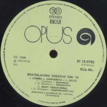 Various: Bratislavské Džezové Dni 1976 (2xLP)