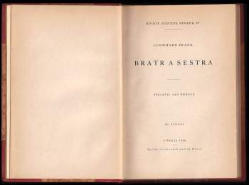 Leonhard Frank: Bratr a sestra