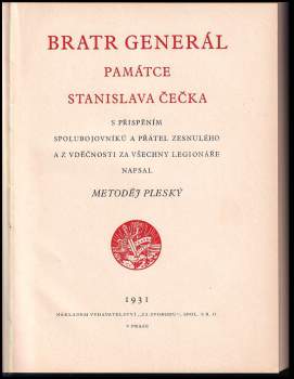 Metoděj Pleský: Bratr generál