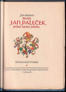Jan Herben: Bratr Jan Paleček, šašek krále Jiřího