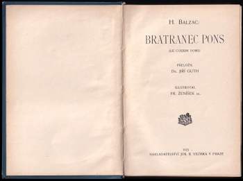 Honoré de Balzac: Bratranec Pons
