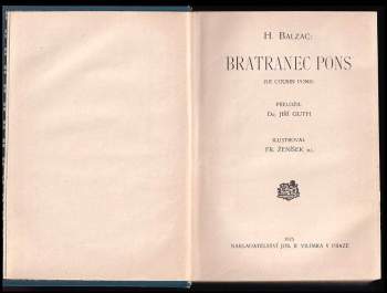Honoré de Balzac: Bratranec Pons