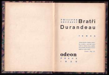Philippe Soupault: Bratři Durandeau