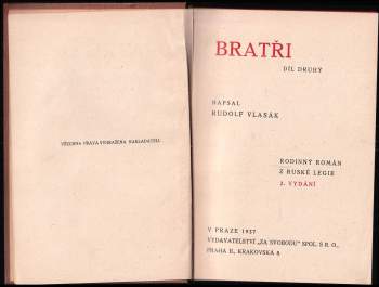 Rudolf Vlasák: Bratři I. + II.