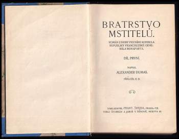 Alexandre Dumas: Bratrstvo mstitelů