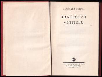 Alexandre Dumas: Bratrstvo mstitelů