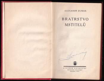 Alexandre Dumas: Bratrstvo mstitelů