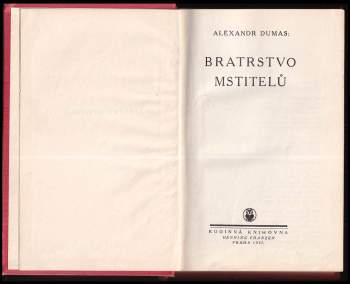 Alexandre Dumas: Bratrstvo mstitelů
