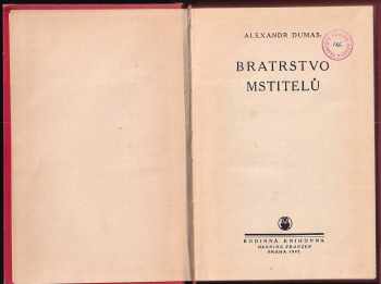 Alexandre Dumas: Bratrstvo mstitelů