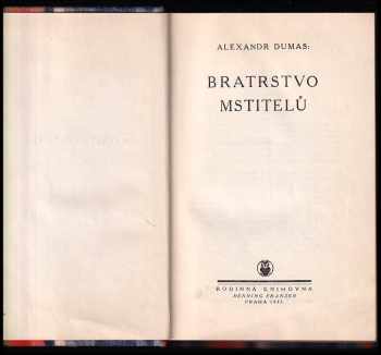 Alexandre Dumas: Bratrstvo mstitelů