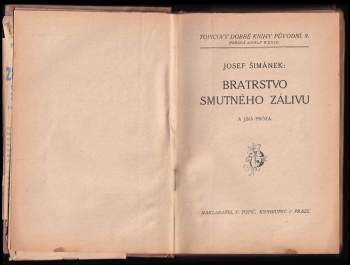 Josef Šimánek: Bratrstvo smutného zálivu a jiná próza